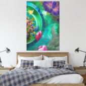 Abstrakter Blumengarten Leinwanddruck (Insitu (Schlafzimmer))