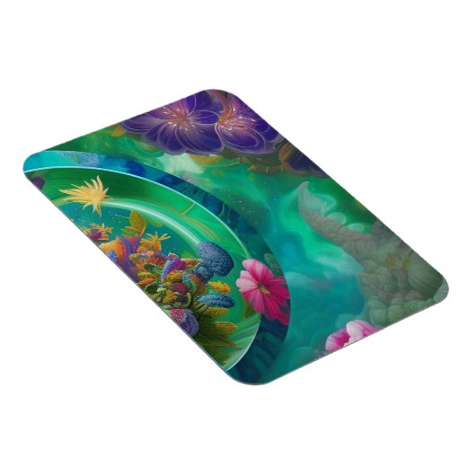 Abstrakter Blumengarten Magnet (Rechte Seite)