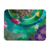 Abstrakter Blumengarten Magnet (Horizontal)