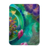 Abstrakter Blumengarten Magnet (Vertikal)