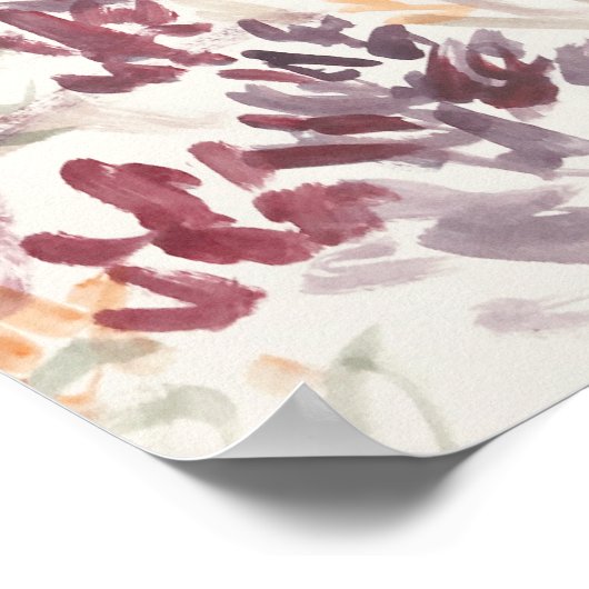 Abstrakter Blumengarten Malerei Expressionismus Poster (Ecke)