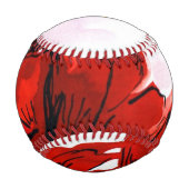 Abstrakter, blumengeschmückter Hintergrund 2 Baseball (Rückseite)