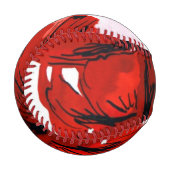 Abstrakter, blumengeschmückter Hintergrund 2 Baseball (Vorderseite Links)