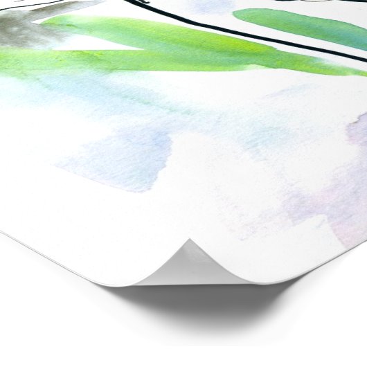 Abstrakter, blumengeschmückter Hintergrund 2 Poster (Ecke)