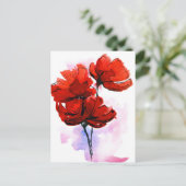 Abstrakter, blumengeschmückter Hintergrund 2 Postkarte (Stehend Vorderseite)