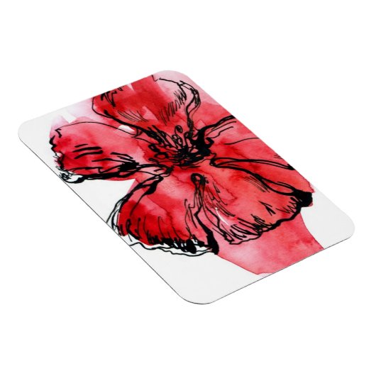 Abstrakter, blumengeschmückter Hintergrund 4 Magnet (Rechte Seite)