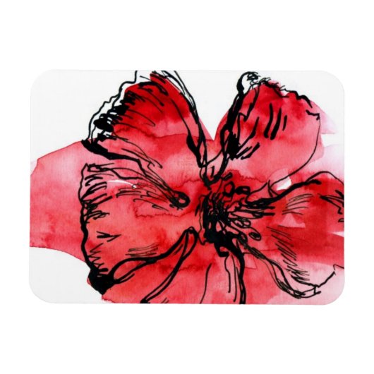 Abstrakter, blumengeschmückter Hintergrund 4 Magnet (Horizontal)