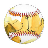 Abstrakter blumengeschmückter Hintergrund Baseball (Rückseite)