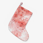 Abstrakter blumengeschmückter Hintergrund rosa Blu Kleiner Weihnachtsstrumpf (Vorderansicht (hängend))