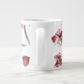Abstrakter Blumengrief Jumbo-Tasse (Rückseite)