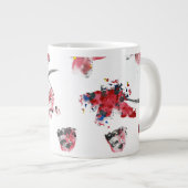 Abstrakter Blumengrief Jumbo-Tasse (Vorderseite Rechts)