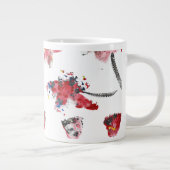 Abstrakter Blumengrief Jumbo-Tasse (Rechts)