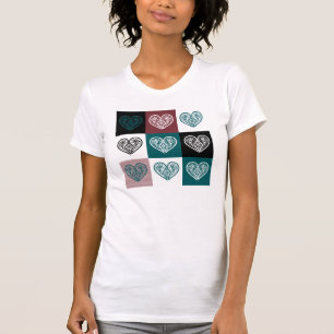 Abstrakter Blumenherz T - Shirt