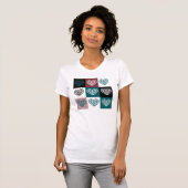 Abstrakter Blumenherz T - Shirt (Vorne ganz)