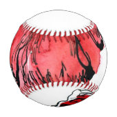 Abstrakter Blumenhintergrund 4 Baseball (Rückseite)