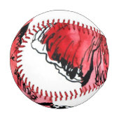 Abstrakter Blumenhintergrund 4 Baseball (Vorderseite Links)
