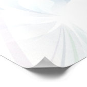 Abstrakter Blumenhintergrund blau und weiß Poster (Ecke)