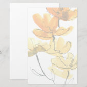 Abstrakter Blumenhintergrund Briefpapier (Vorne/Hinten)
