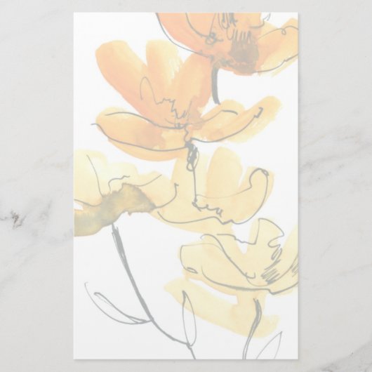 Abstrakter Blumenhintergrund Briefpapier (Vorderseite)