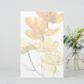 Abstrakter Blumenhintergrund Briefpapier (Stehend Vorderseite)