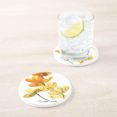 Abstrakter Blumenhintergrund Getränkeuntersetzer (Seite)