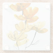 Abstrakter Blumenhintergrund Glasuntersetzer (Rückseite)