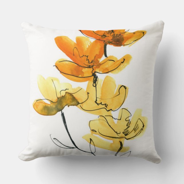 Abstrakter Blumenhintergrund Kissen (Vorderseite)