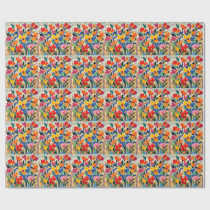 Abstrakter Blumenhintergrund, lebendig, Geschenkpapier