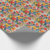 Abstrakter Blumenhintergrund, lebendig, Geschenkpapier (Ecke)