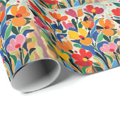 Abstrakter Blumenhintergrund, lebendig, Geschenkpapier (Rolleneckpunkt)