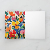 Abstrakter Blumenhintergrund, lebendig, Karte (Innenseite)