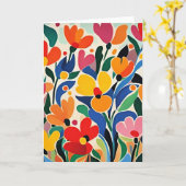 Abstrakter Blumenhintergrund, lebendig, Karte (Gelbe Blume)
