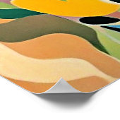 Abstrakter Blumenhintergrund, lebendig, Poster (Ecke)