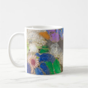 Abstrakter Blumenhintergrund von Odilon Redon. Kaffeetasse