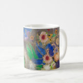 Abstrakter Blumenhintergrund von Odilon Redon. Kaffeetasse (VorderseiteRechts)