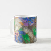 Abstrakter Blumenhintergrund von Odilon Redon. Kaffeetasse (Vorderseite Links)
