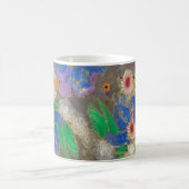 Abstrakter Blumenhintergrund von Odilon Redon. Kaffeetasse (Mittel)