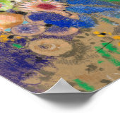 Abstrakter Blumenhintergrund von Odilon Redon. Poster (Ecke)