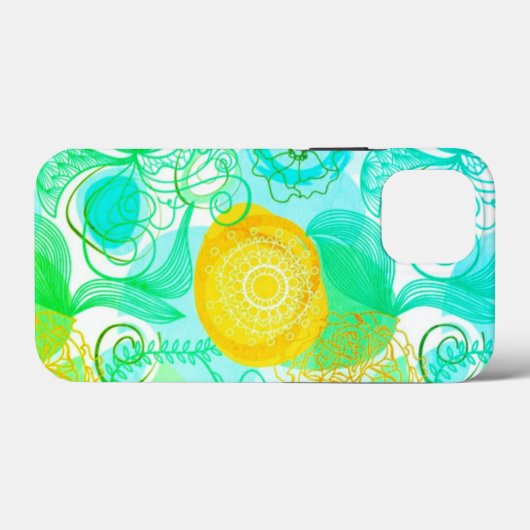 Abstrakter Blumenkoffer Case-Mate iPhone Hülle (Rückseite (Horizontal))