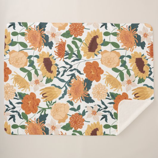 Abstrakter Blumenkohl Fleece Blanket Sherpadecke (Vorderseite (Horizontal))