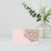 Abstrakter BlumenMandala des Yoga-Lehrer-Gold| Visitenkarte (Stehend Vorderseite)