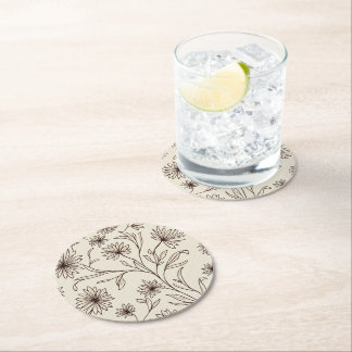 Abstrakter blumenreicher Untersetzer