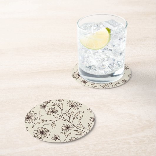 Abstrakter blumenreicher Untersetzer (Vor Ort)