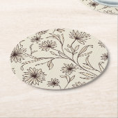 Abstrakter blumenreicher Untersetzer (Angewinkelt)