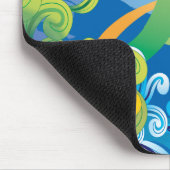 Abstrakter Blumenschmetterling Mousepad (Ecke)