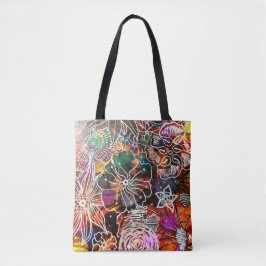 Abstrakter Blumensteg Tasche