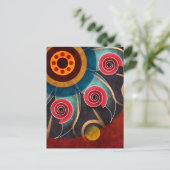 Abstrakter Blumenstrauß Vektor Postkarte (Stehend Vorderseite)