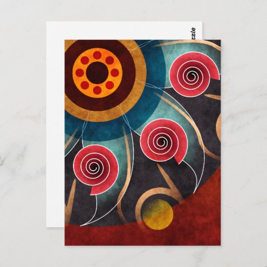 Abstrakter Blumenstrauß Vektor Postkarte (Vorne/Hinten)