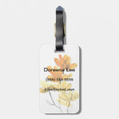 Abstrakter Blumenuntergrund Gepäckanhänger (Rückseite vertikal)