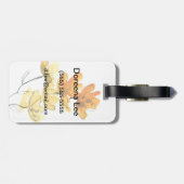 Abstrakter Blumenuntergrund Gepäckanhänger (Rückseite horizontal)